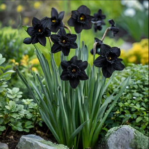 Нарцисс Тень Королевы купить по цене от 500р. в интернет-магазине «Посадика» с доставкой почтой в в Россошье и по всей России – [изображение №1].